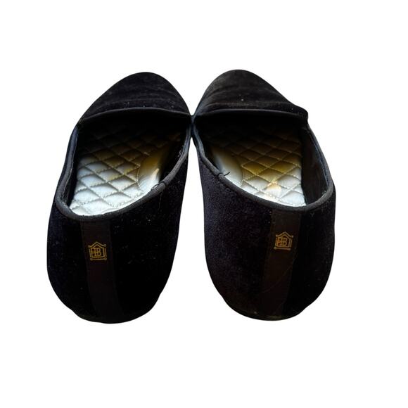 Birdies The Starling Velvet Flats Womens Black Slip On Quilted Footbed FLAW - Picture 3 of 11